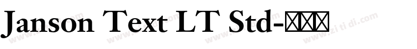 Janson Text LT Std字体转换